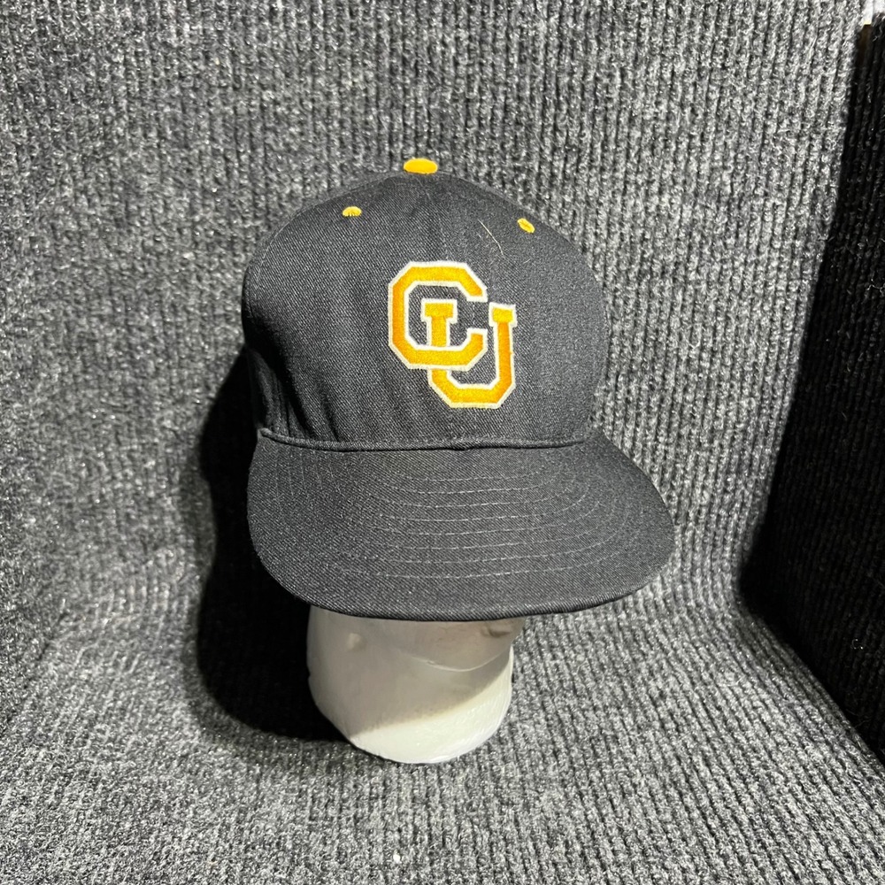 Vintage Colorado University CU Pro-Line Cap Company Hat‎ Mens 7 1/8 Black Fitted
